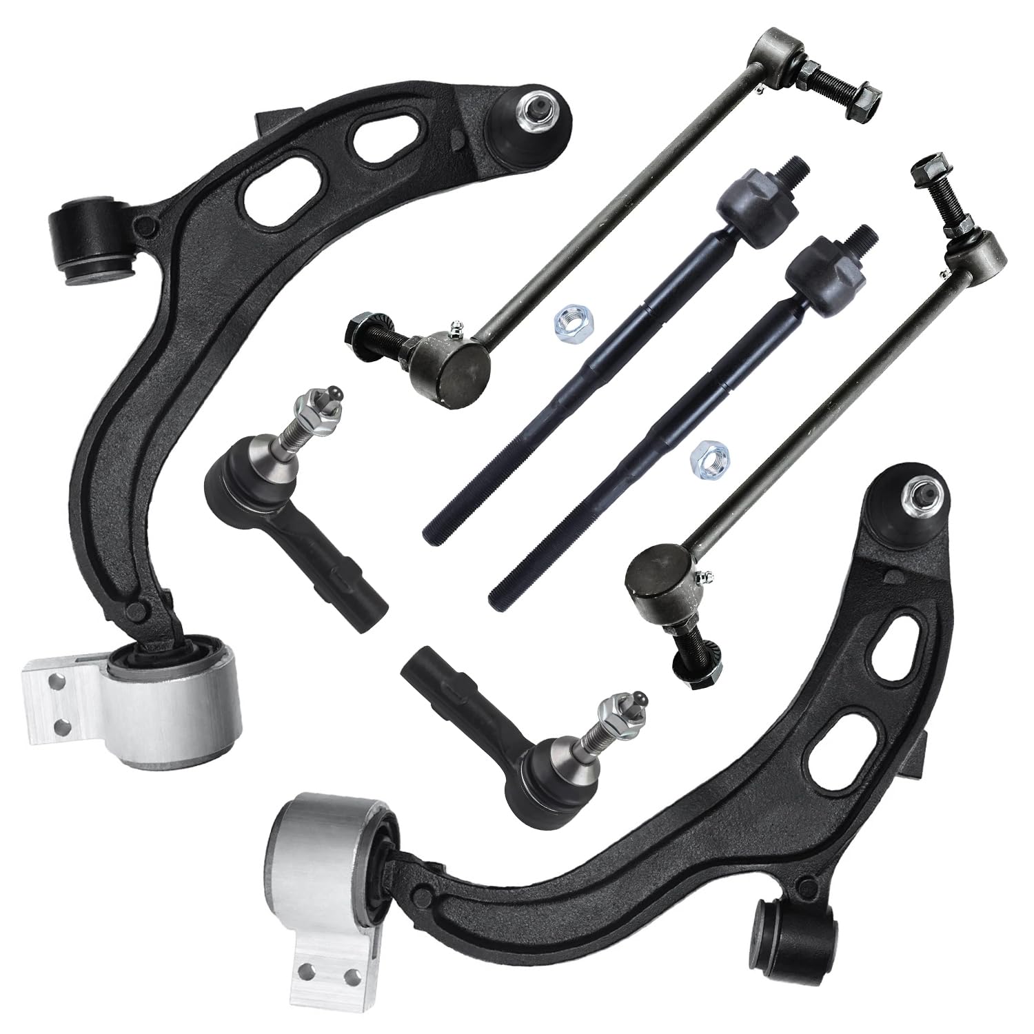 Detroit Axle - 8pc Front End Suspension Kit for 2013-2015 Ford Flex
