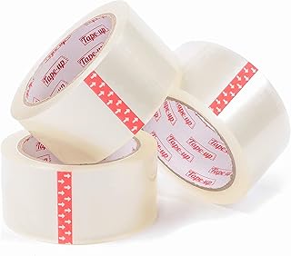 Tape-Up Packing Tape | Parcel Tape | 3 rolls pack | 48MM x 66M |Strong, Thick and Secure | Water resistant | Packing cartons | Moving homes | Parcel tape | Packaging tape (Clear)