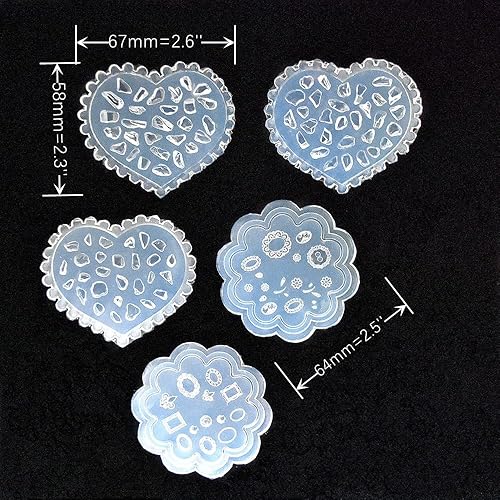 Miniatura 8 de Paquete de 5 moldes de silicona 3D para arte de uñas, moldes decorativos de flores pequeñas para decoración de uñas, moldes de resina para manicura