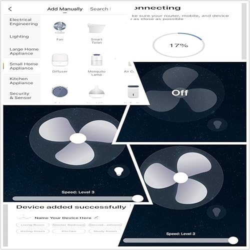 Miniatura 3 de QIACHIP Kit de control remoto de luz universal WiFi mejorada para ventilador de techo con silencio, función de temporizador, controlador inalámbrico