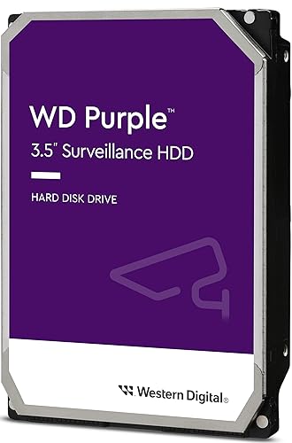 Western Digital Disco Duro Interno de Vigilancia WD Purple de 1TB - SATA 6 Gb/s, Caché de 64 MB, 3.5" - WD10PURZ