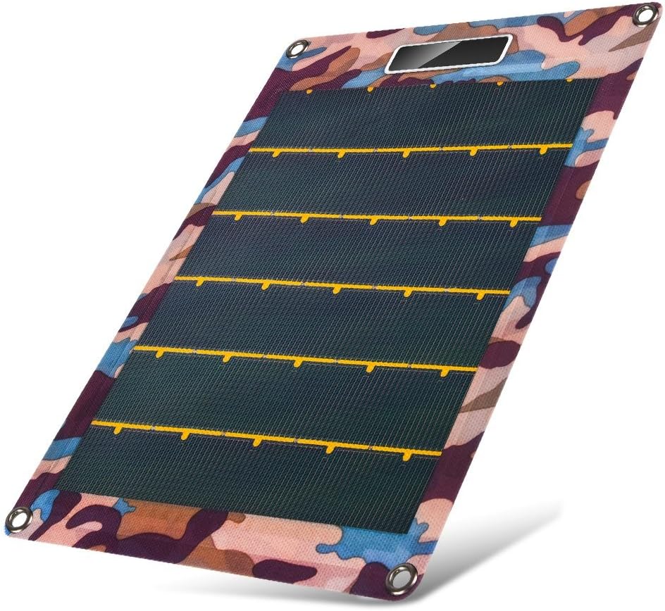 Sulprewopi Solar Cell Charger 7.7W - Flexible Roll Up CIGS Solar Panel with Power Banks