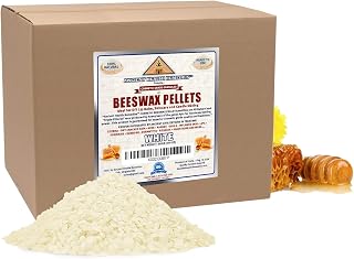 All Natural, Cosmetic Grade White Beeswax PELLETS PASTILLES 50 LBS (800oz) Bulk, Grade A, Triple Filtered Ideal for DIY Skincare, Candle Making & Lip Balm Projects (India).