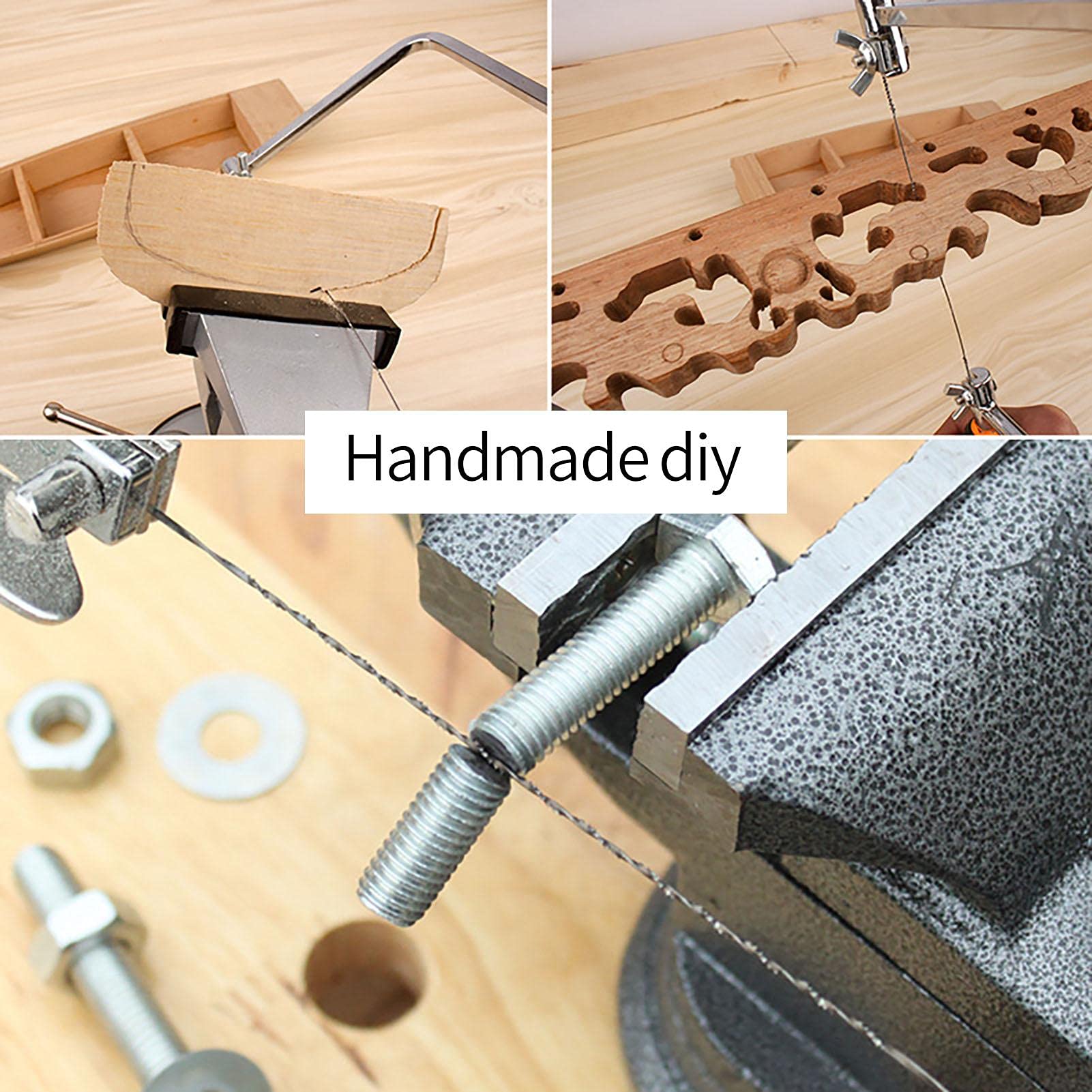 Scie à Chantourner, Scie a Bois Scie a Main Scie a Ruban Scie à Métaux Avec 5 Lames De Scie De Rechange Pour Le Travail Du Bois Maquettisme Fabrication De Bijoux