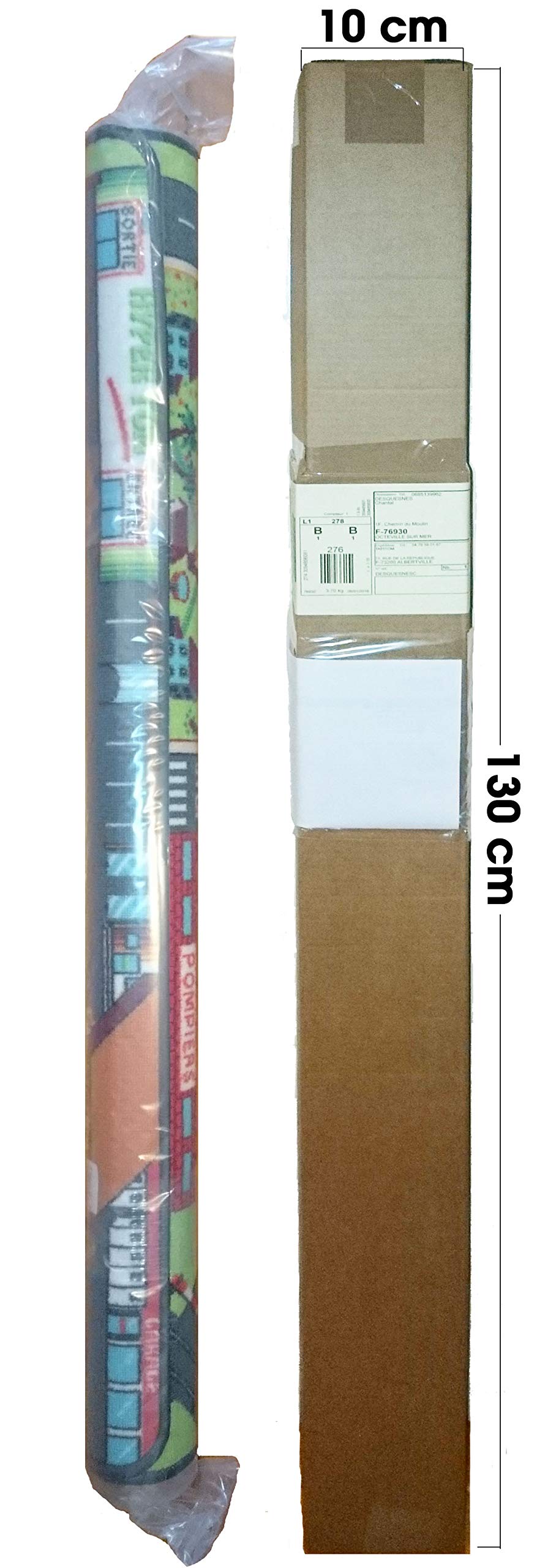 Zirkus Kinderteppich - 130 x 200 cm | Straßenspielmatte mit Zirkus | Zirkuswelt Kinderzimmermatte | rutschfest, Saum | CE-Normen