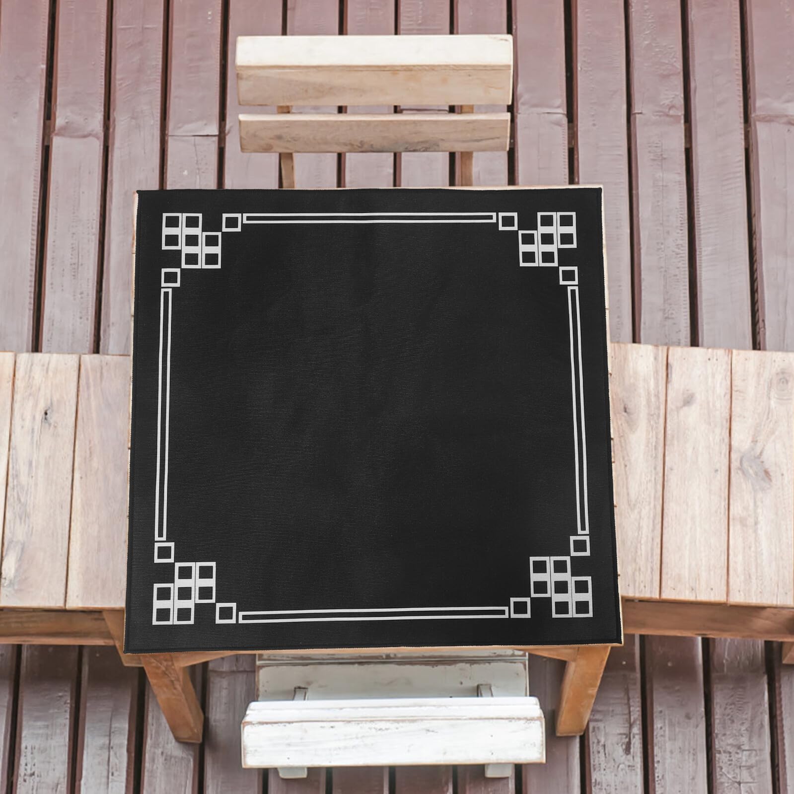 VALICLUD Tappetino Mahjong Quadrato Antiscivolo in Gomma Nera 100x100 Cm per Tavoli da Gioco da Tavolo, Resistente All’usura e Antirumore, Adatto per Partite di Carte e Poker