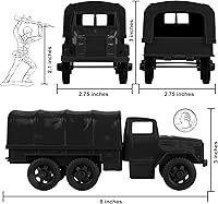 Vista 2 de TimMee - Camiones de plástico para hombre, color negro, M34 Deuce y media carga, fabricados en EE. UU