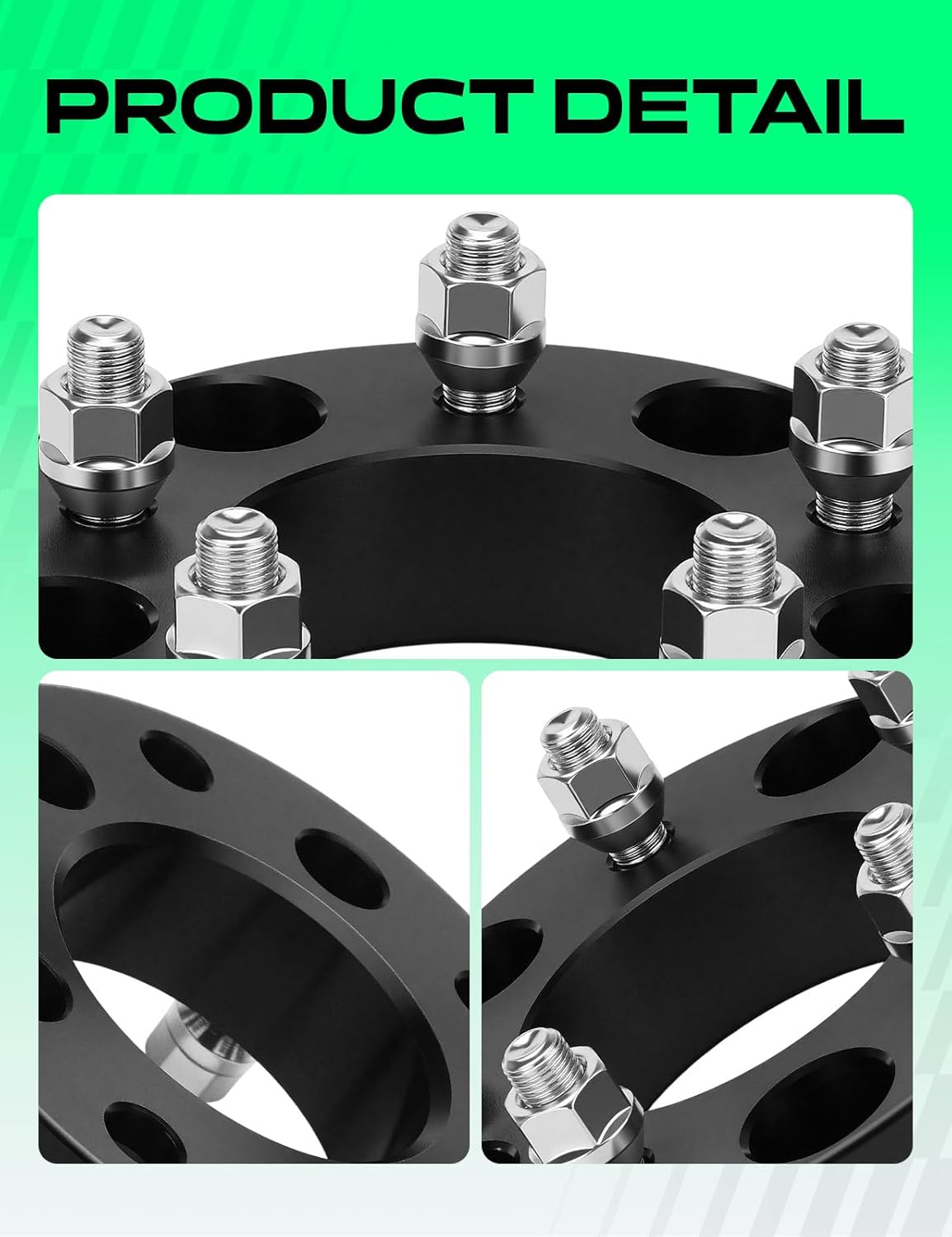 YHTAUTO 5x5.5 to 5x5 Wheel Adapters 1.5 inch Fit Dodge Ram 1500, D150 & Ford E-150 Econoline, F-150, Bronco, 87.1mm Tire Adapters with 1/2 Studs, 5x139.7 to 5x127, 5 Lug Forged Adapters, 4PCS