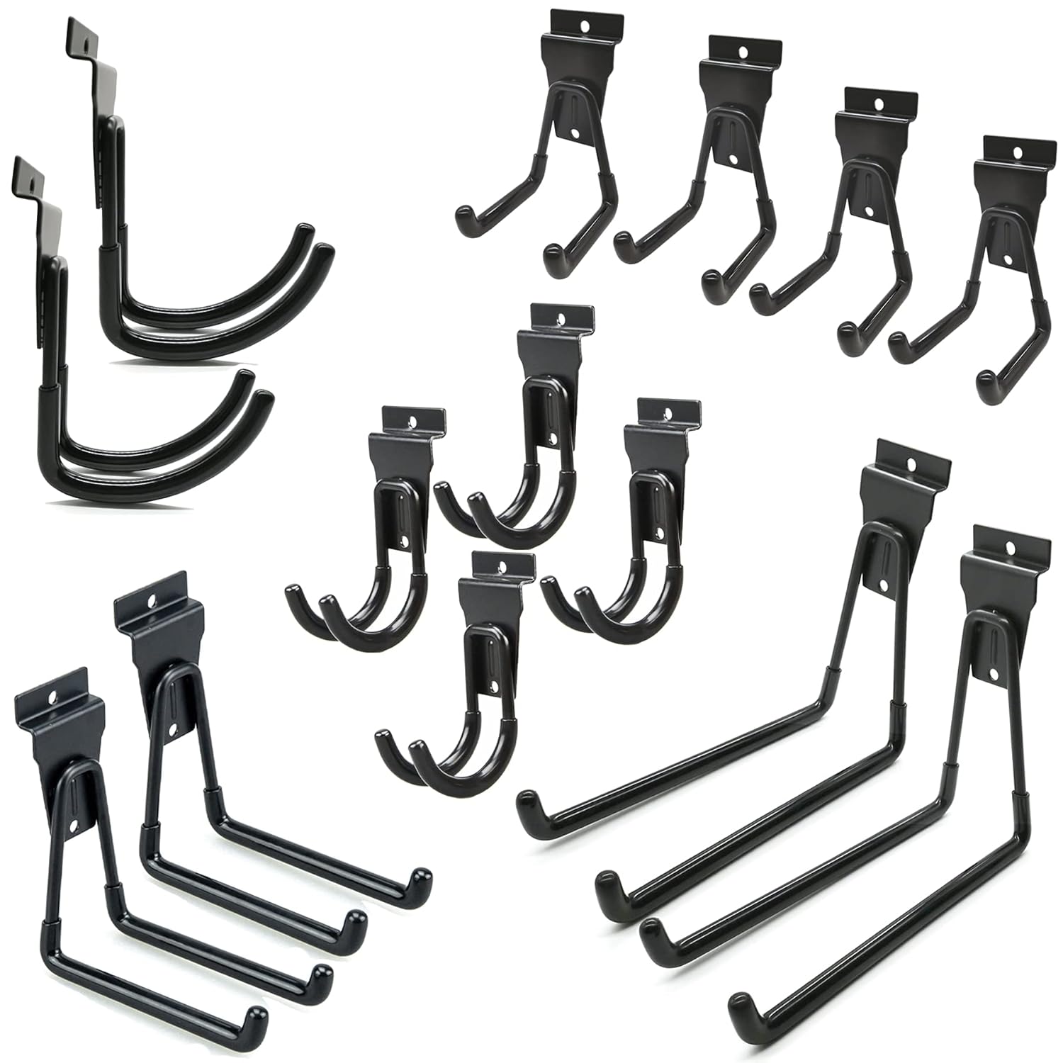 Slatwall Accessories (4 Pack Slatwall Panels and 14 Pack Slatwall Hooks)