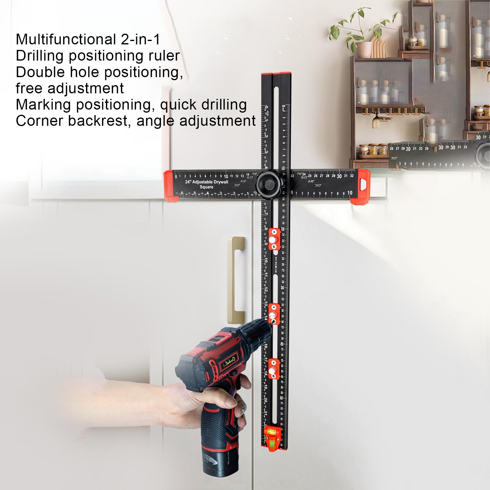 Rigno T Per Il Disegno - Di Professionale, Righello A Bordo Dritto | Indicatore Lavorazione Del Legno In Alluminio, Strumento Misurazione Metrica | Accurato Architetto, Carpentiere, Inge