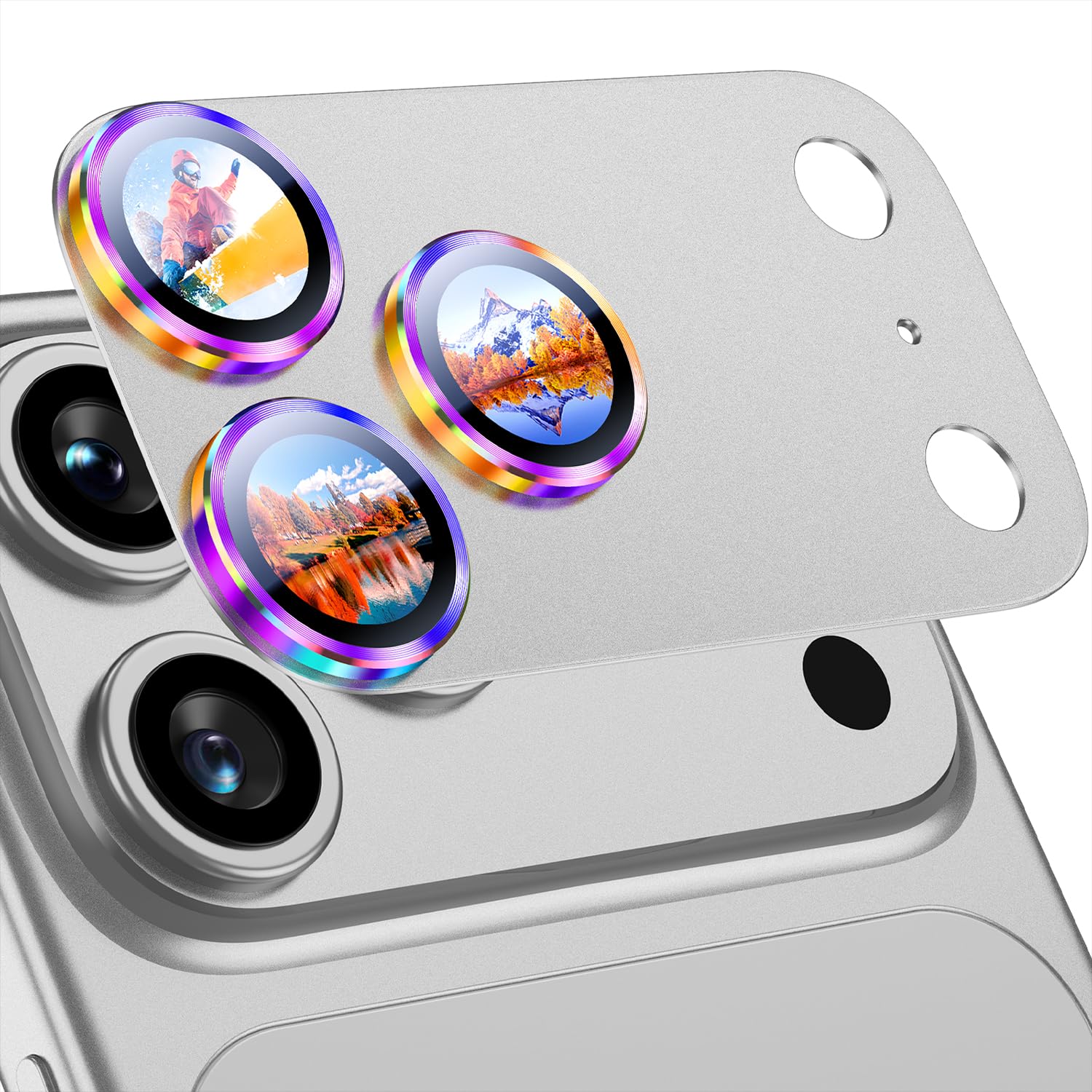 Uyiton for iPhone 17 Pro Camera Lens Protector, Metal Frame Glass Cover