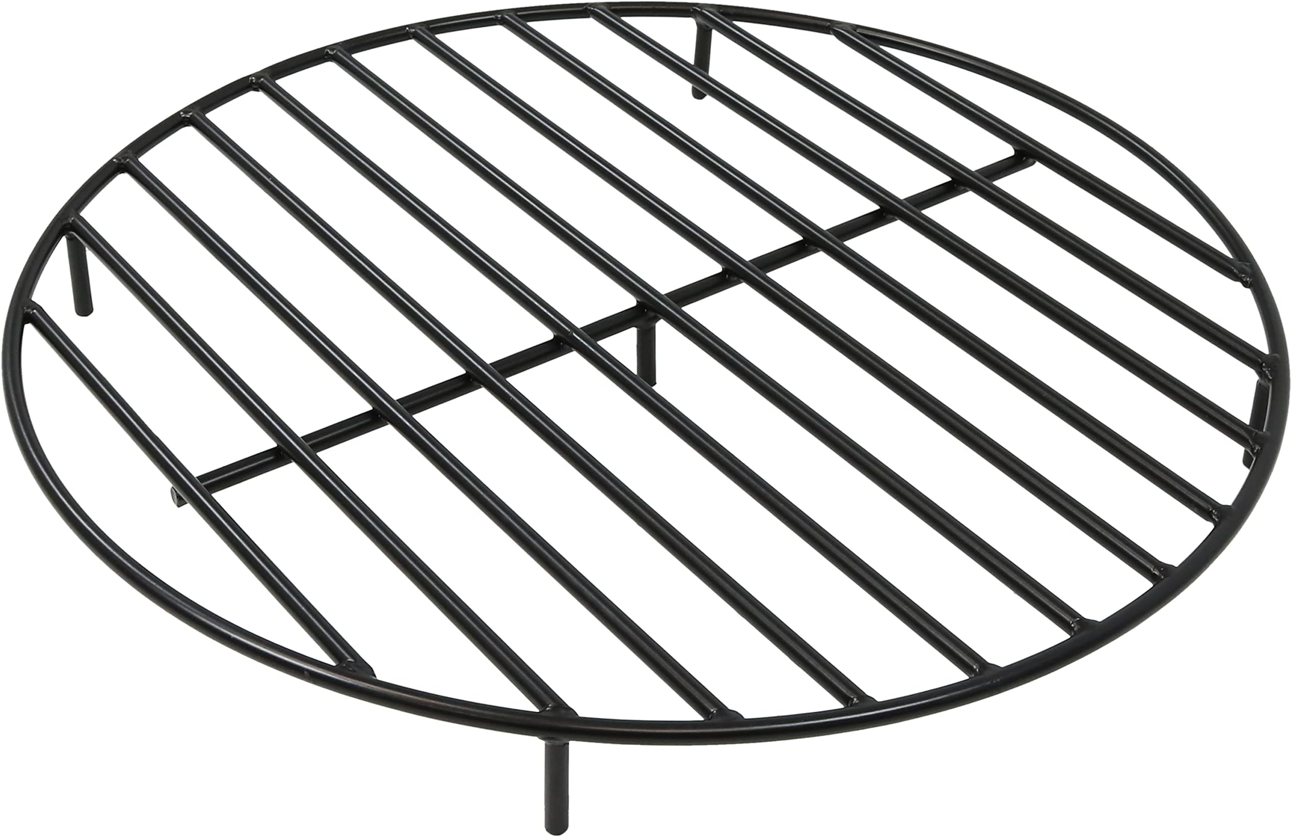 - Sunnydaze Round Fire Pit Grate - Elevated Wood Grate for Fire Pit - Heavy-Duty Steel Log Grate for Outside - 30-Inch