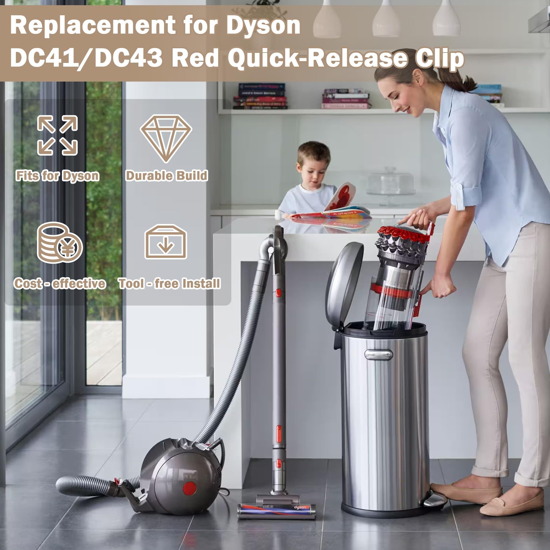 Amazon.com - Showingo Vacuum Cleaner Canister Button Release Red