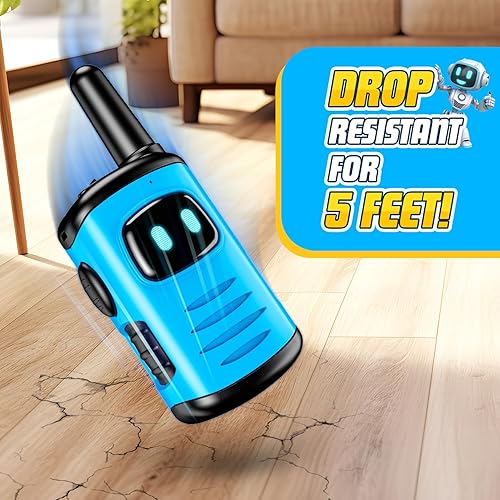 Miniatura 4 de Walkie Talkies de juguete para niños comedyfun Mini Robots, Walkies Talkies, paquete de 2 juguetes para niños de 3, 4, 5, 6 a 8 años, para acampar