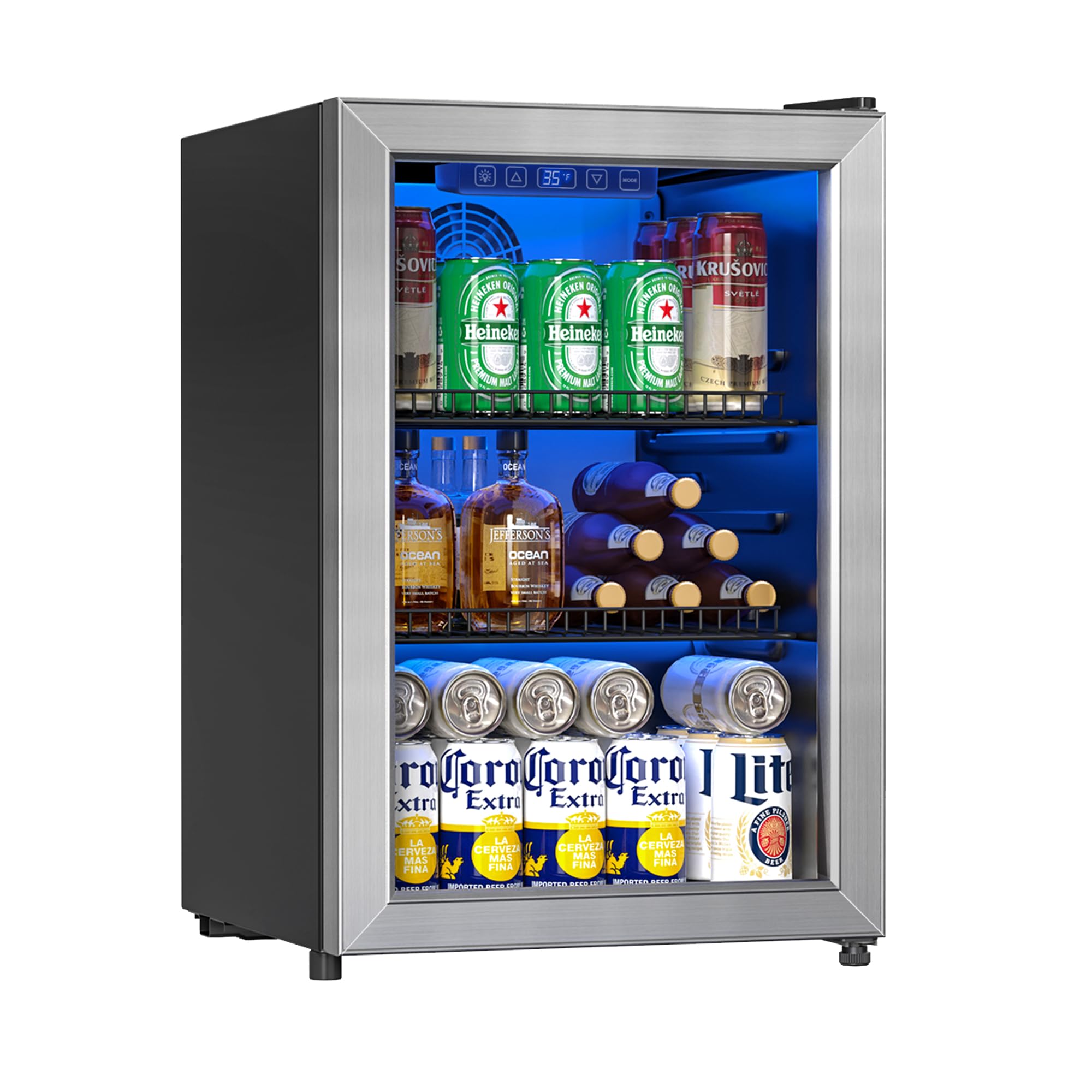 Manastin MSDGBRA 2.5 cu ft Beverage Cooler Silver