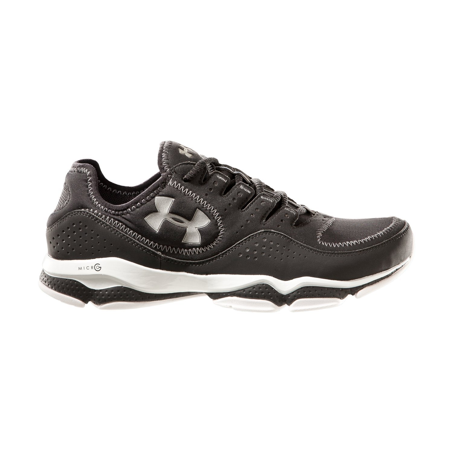 Under Armour Mens Micro G Defend, Black/White, 12.5 D