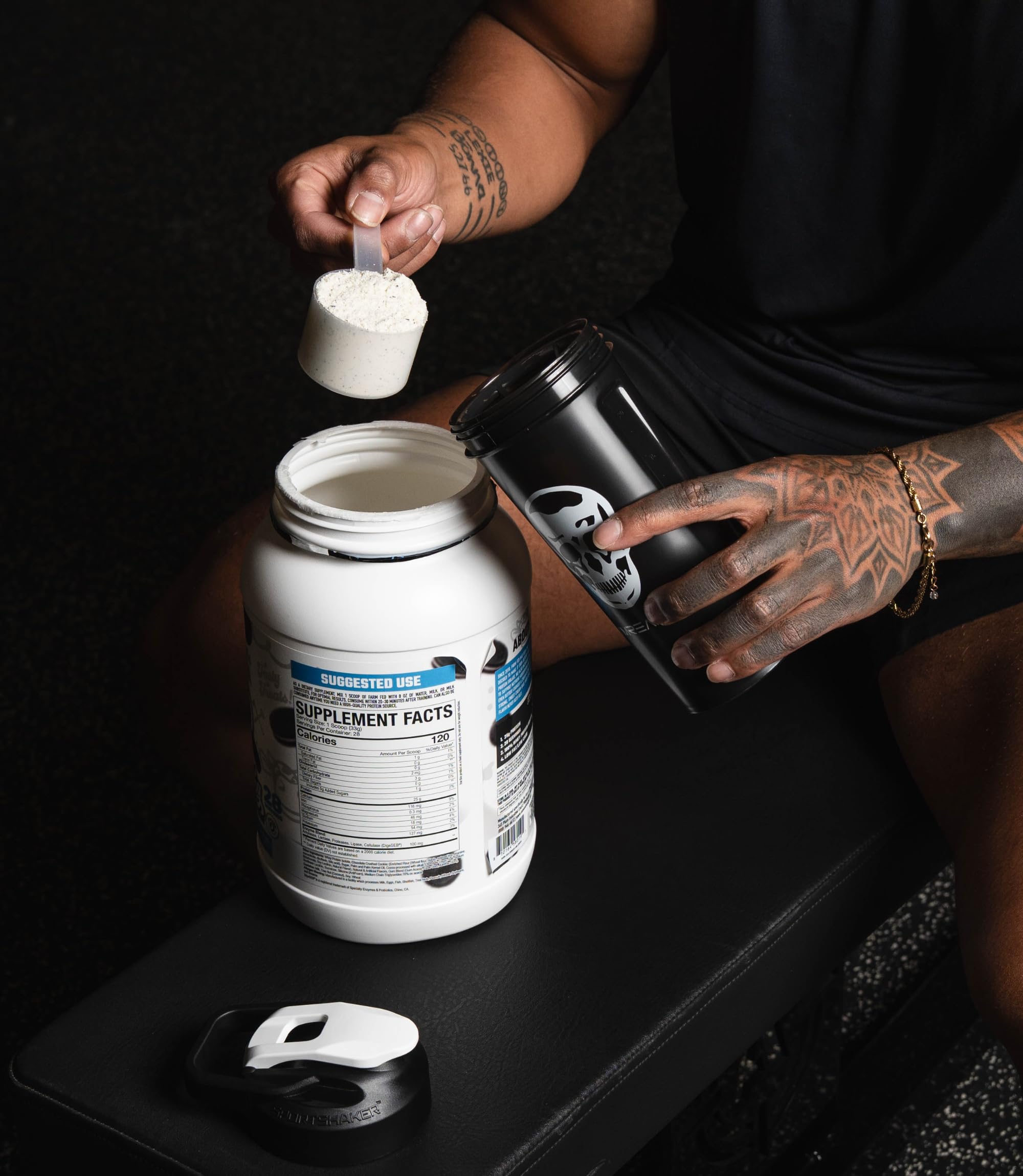 Gymreapers 27oz Shaker Bottle, BPA-Free Protein Shaker Cup with Leak-Proof Screw Cap, Dishwasher Safe Pre Workout Water Bottle for Gym, Supplements, Smoothies