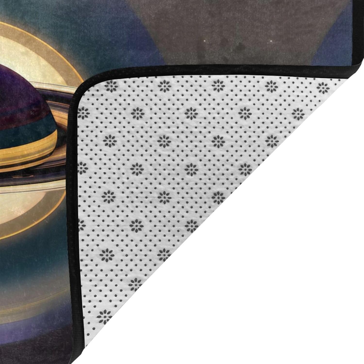 Beautiful Saturn Printed Anti-Slip Floor mat Carpet Rug 72"x48" for Living Room Office Coffee Table Bed Balcony