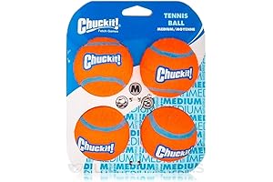 Chuckit! Tennis Ball Dog Toy, Medium (2.5 Inch Diameter) for dogs 20-60...