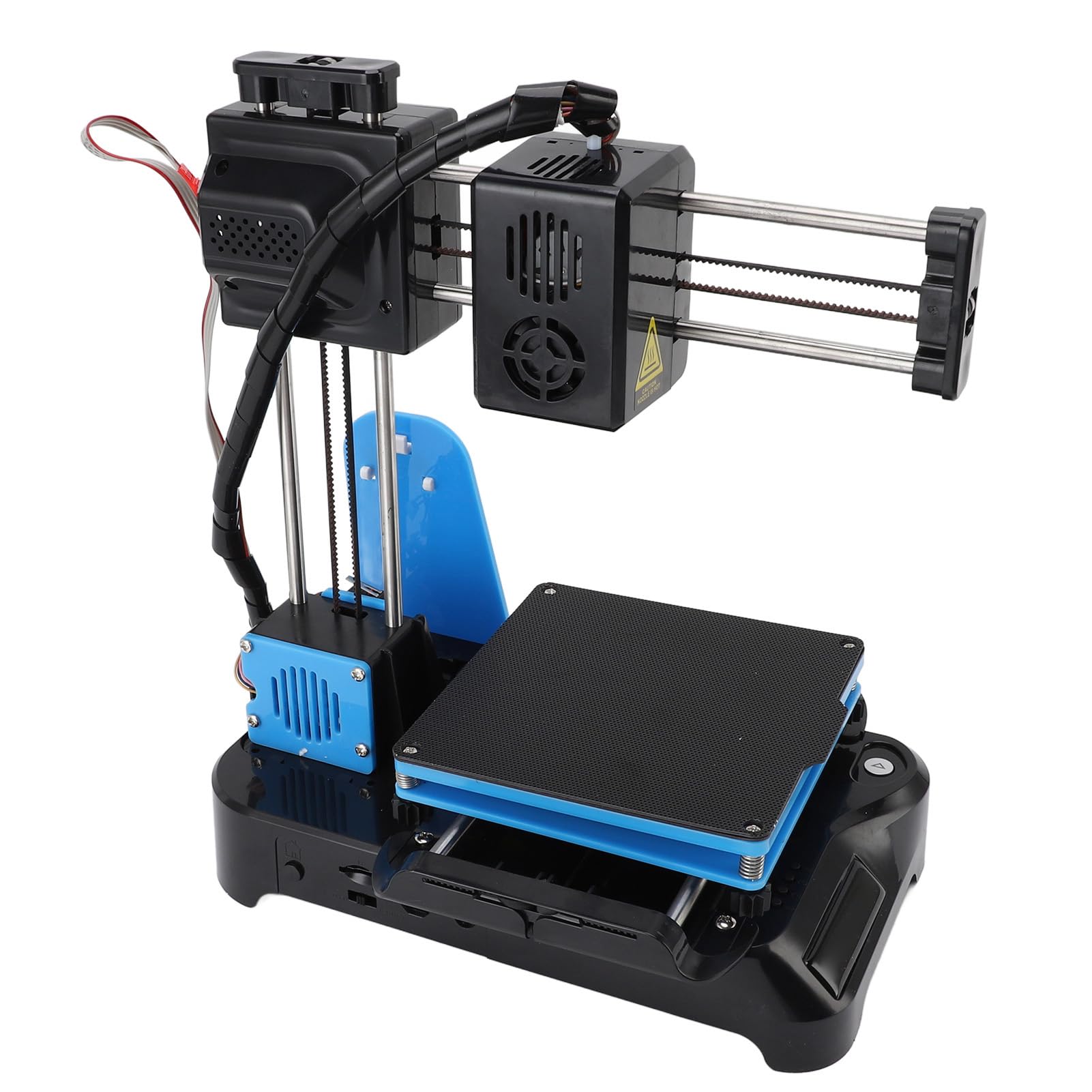 Impresora 3D de multiplexación por distribución de frecuencia para niños principiantes, máquina de impresión 3D de escritorio compacta de calentamiento rápido portátil para la educación, (Negro