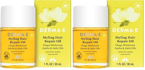 Miniatura 9 de DERMA-E Aceite de reparación del cabello, tratamiento nutritivo para aliviar el cabello y el cuero cabelludo, fórmula antiencrespamiento y
