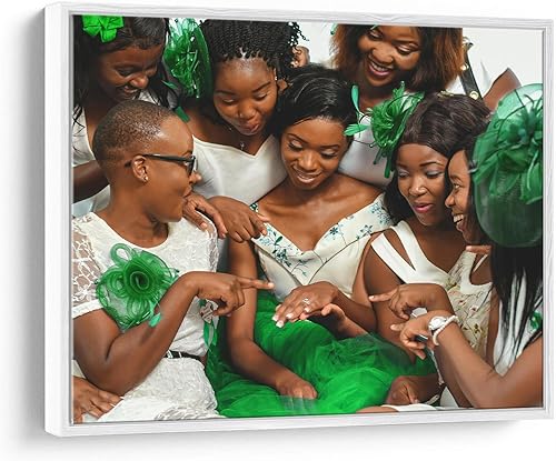 Vista 17 de ART Marco flotante de lona, marcos flotantes con aspecto de madera, pintura de pared para 1.25 pulgadas, impresiones de lienzo personalizadas, Negro