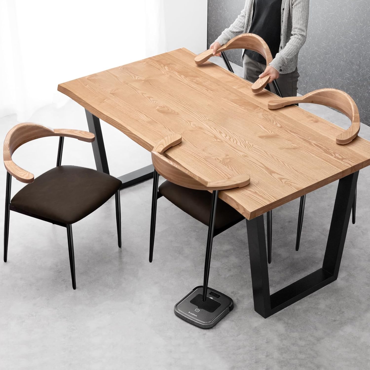 ニトリラウンドテーブルスコッチ100ちゃぶ台円卓座卓折りたたみ式天然