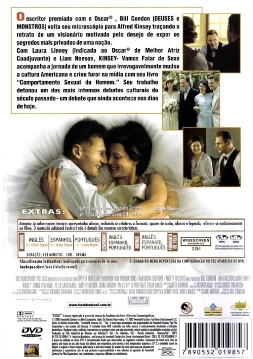 Dvd Kinsey - Vamos Falar de Sexo | Amazon.com.br