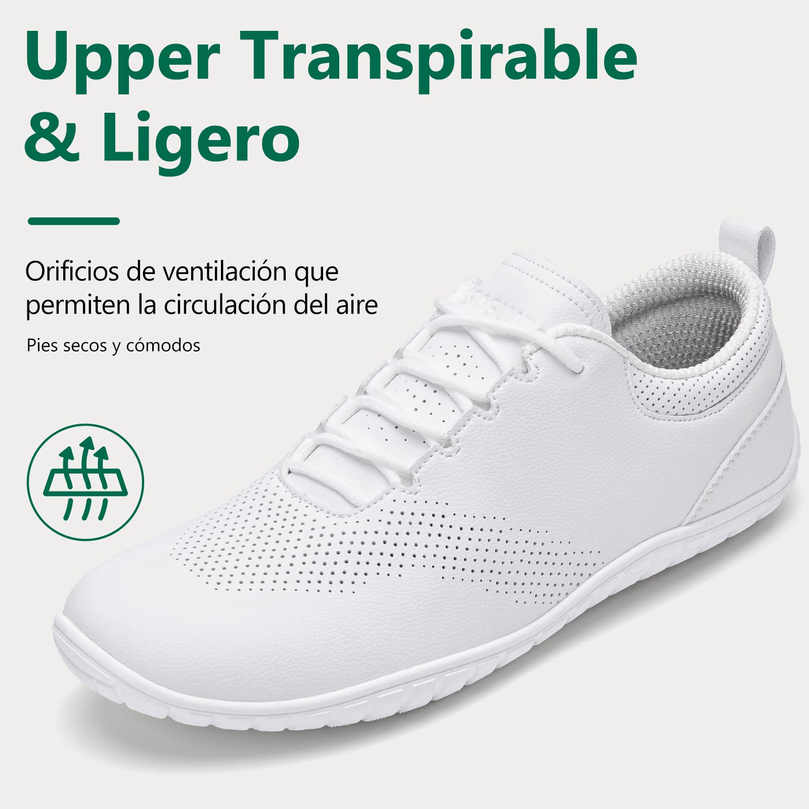 SAGUARO Zapatillas Barefoot Hombre, Calzado Minimalista Ligero con Puntera Ancha & Zero Drop para Caminar al Aire Libre Casual, Tallas 39-48