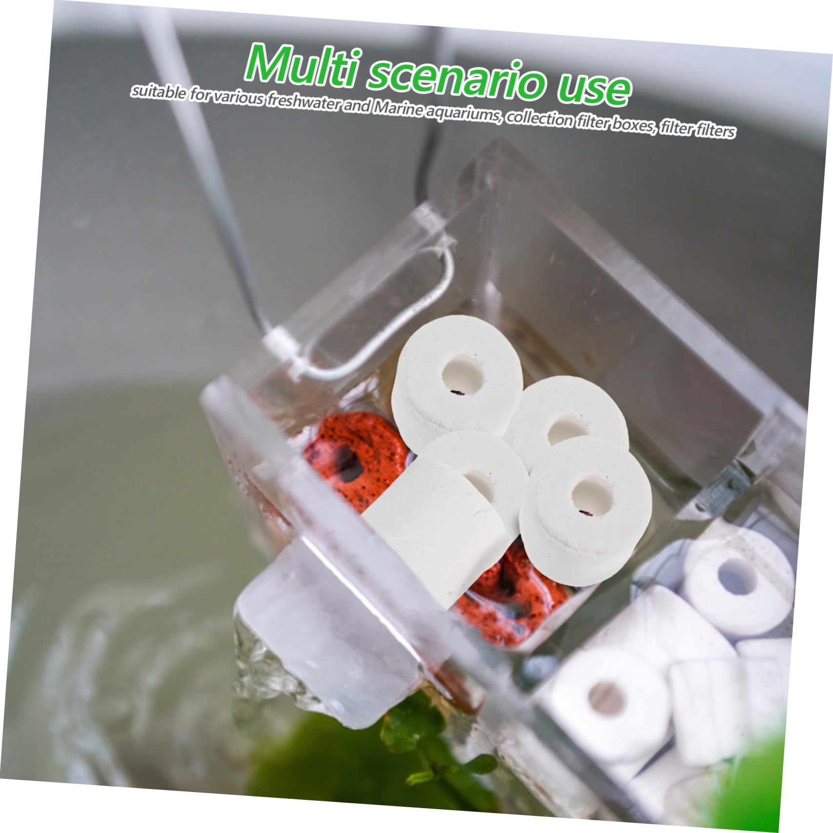 Cabilock Anillos Cerámicos para Filtros de Acuario Filtración Biológica para Acuarios de Agua Dulce y para de Tortugas y Sump