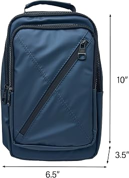 Nupouch Explorer Crossbody Sling Bag: Convertible Sling Daypack to Backpack, Water Resistant Travel Sling w/Multiple Pockets