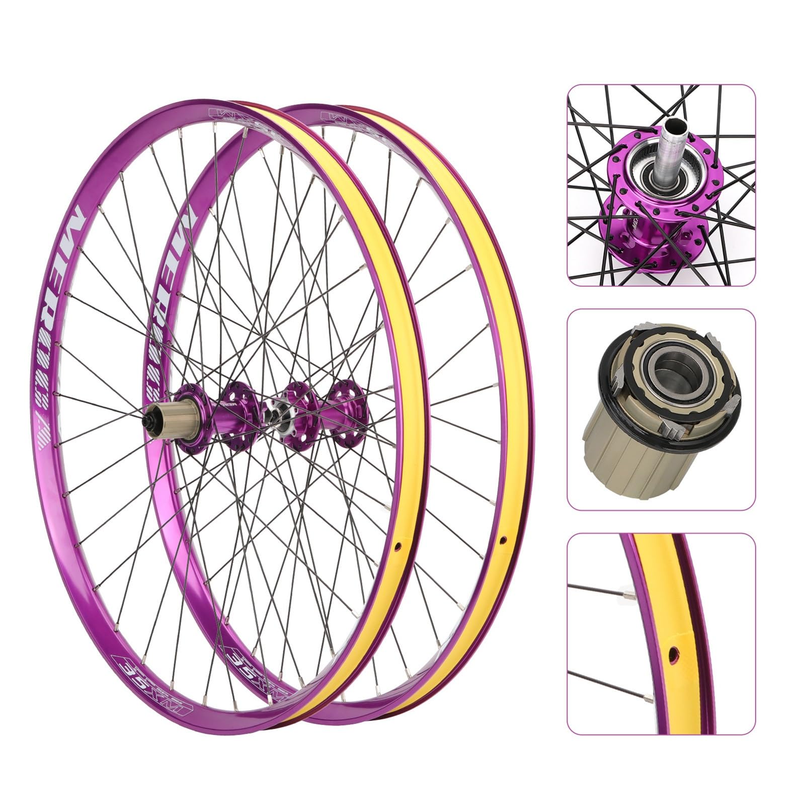 Juego De Ruedas Para Bicicleta De 26/27,5'' Liberación Rápido Ruedas