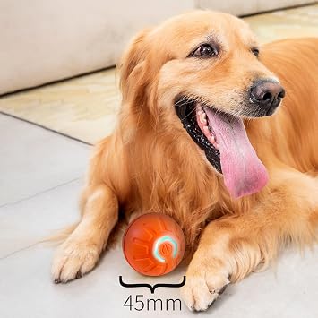 Interactive Dog Toy Ball, Interactive Toy Ball for Dogs, Interactive Dog Toy Ball for Large Dogs, Automatic Smart Teaching Dog Ball, Automatic Rolling Ball for Dogs, Pet Cat Dog Toy Ball-Blue