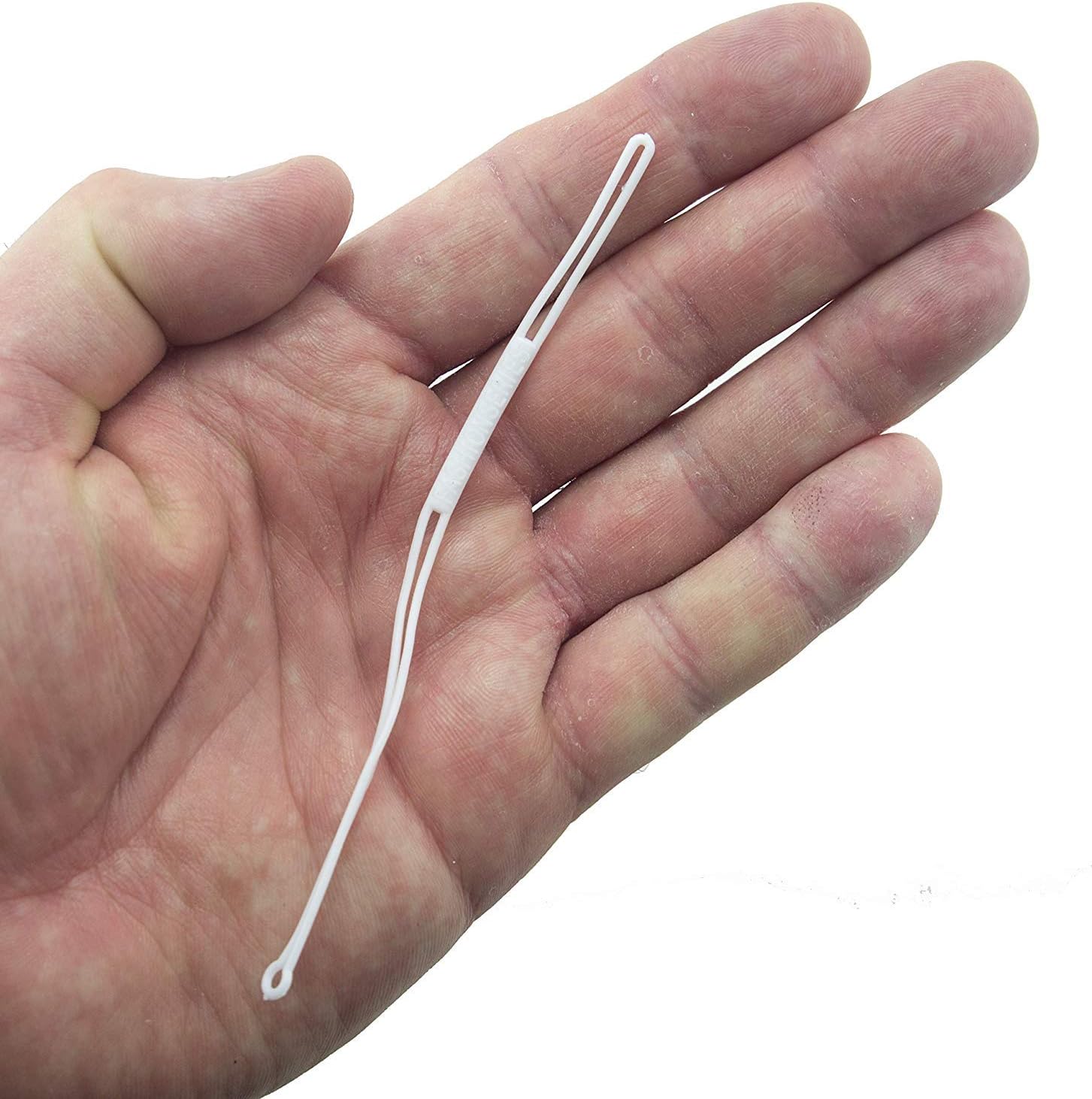 HAND® Double Loops White Stretchy Hangtag Strings for Garments 13cm, 0.5KG, 1000pcs