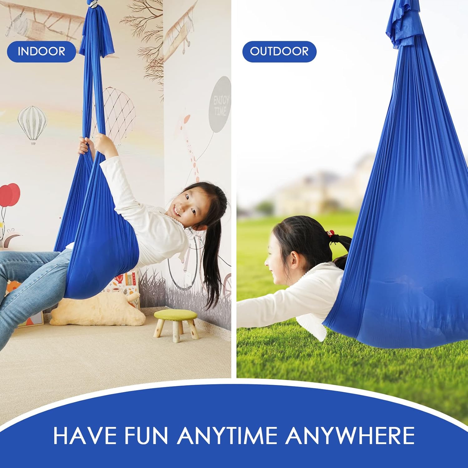 Sensory Swing for Kids Indoor | Therapy Swing for Autism, ADHD, Sensory Processing Disorder | Kids Swing Cuddle Aerial Hammock Indoor