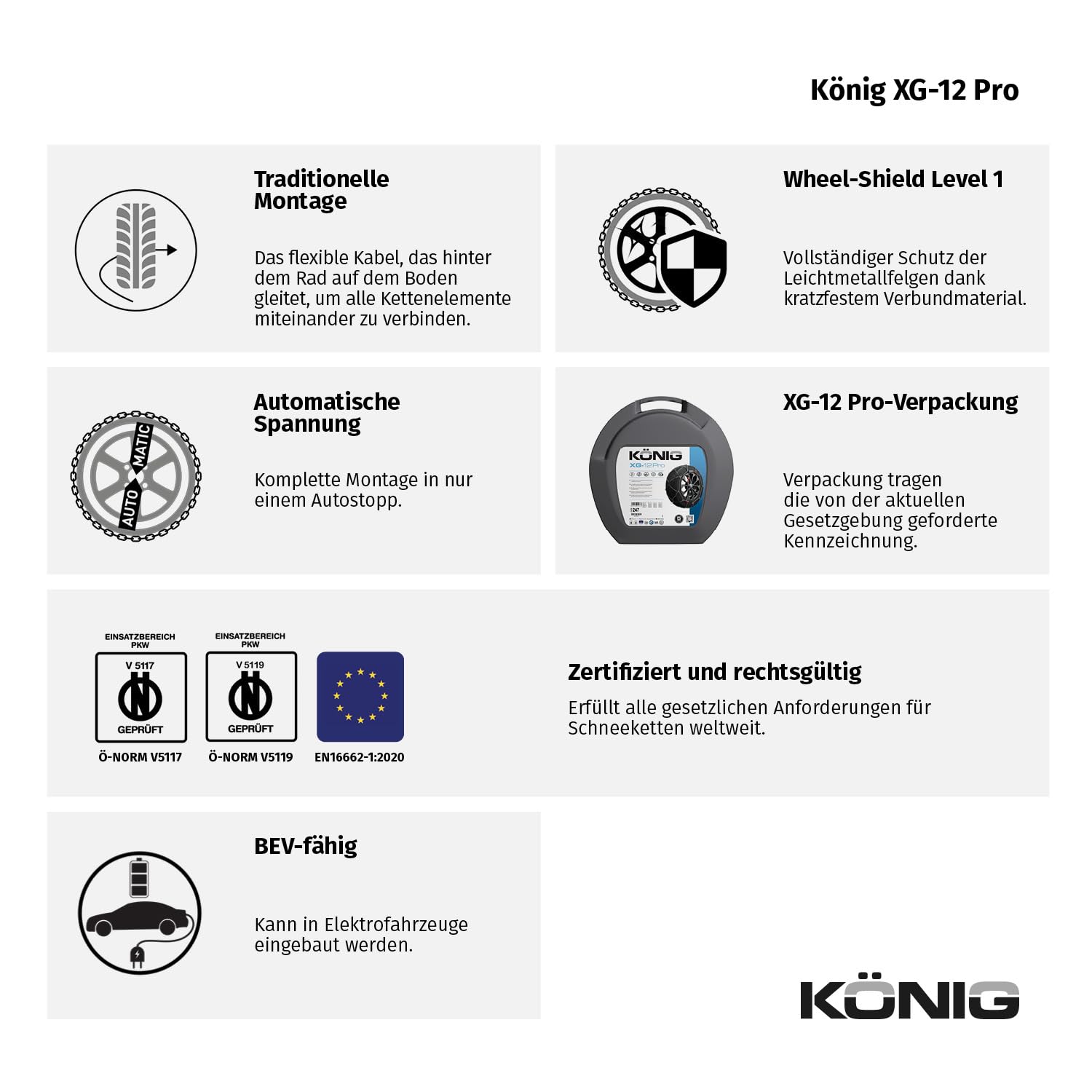 KÖNIG XG-12 Pro 252 - Schneeketten