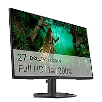 Dell 27 Monitor Gaming – SE2725HG, Full HD (1920×1080), 200Hz, Fast IPS, 1ms, AMD FreeSync Premium, 99% sRGB, VESA (100x100mm), DisplayPort, 2 HDMI, 3 Anni di Garanzia, Nero