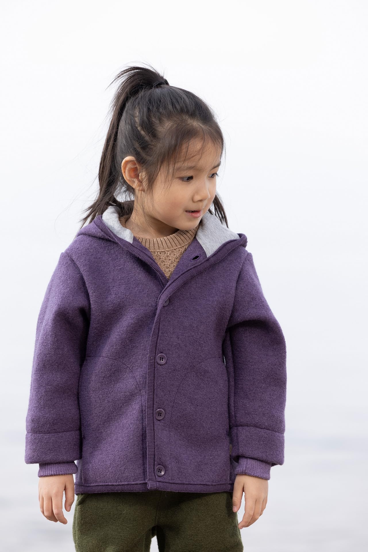 Disana WALK-JACKE Baby & Kinder - 100% Bio-Merino, Wollwalk – atmungsaktiv & natürliche Wärme - unisex Gr. 74 –140 - nachhaltig & fair – mit Kapuze & Bündchen - made in Germany