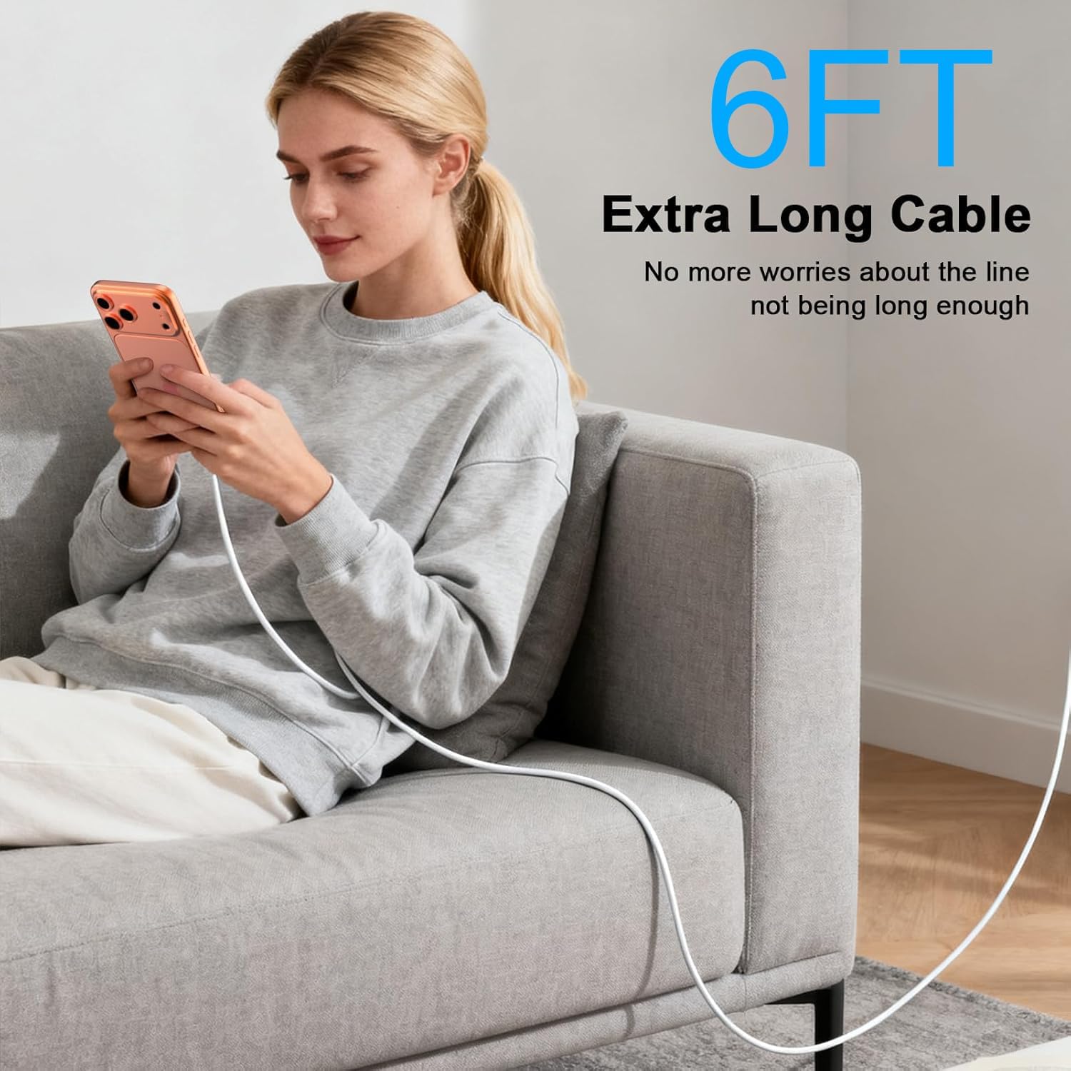 Type C Charger Fast Charging for iPhone 17, 2 Pack 40W USB C Charger Block with 6FT USB C to USB C Cable, Fast Charging Cord Compatible with iPhone 17/17 Pro/17 Pro Max/Air/16/16 Pro/16 Plus/15