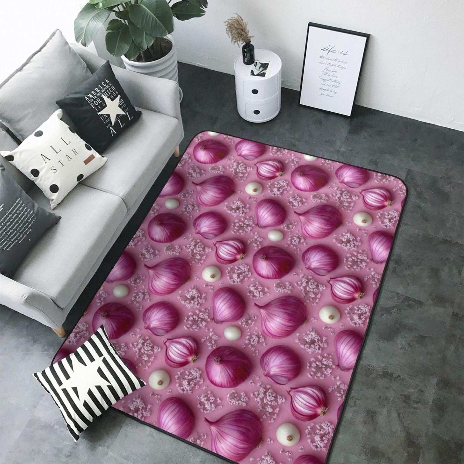 Tapis antidérapant et lavable grand format pour salon