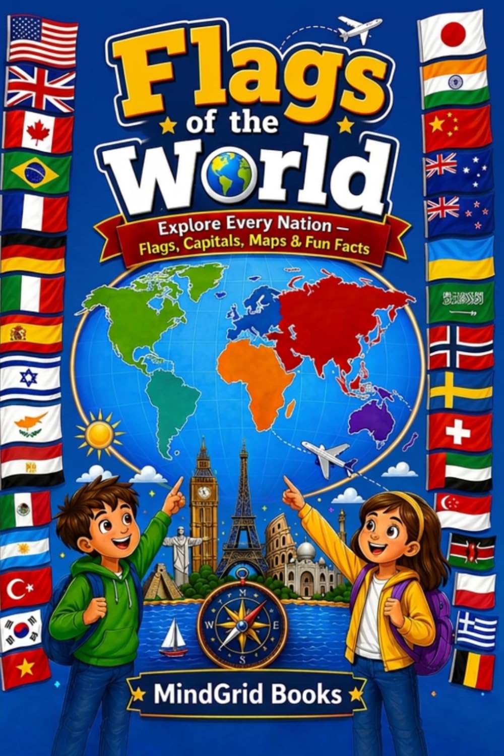 Flags of the World: Explore Every Nation Flags, Capitals, Maps & Fun Facts