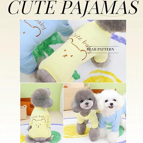 Miniatura 3 de Pijama de algodón para perro, suéter cálido para perro, lindo mameluco elástico para gatos, overol de invierno para niñas y niños, elegante ropa de