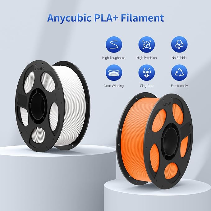 Filamento para impresora 3D ANYCUBIC PLA Plus 1.75 mm gris miniatura 2