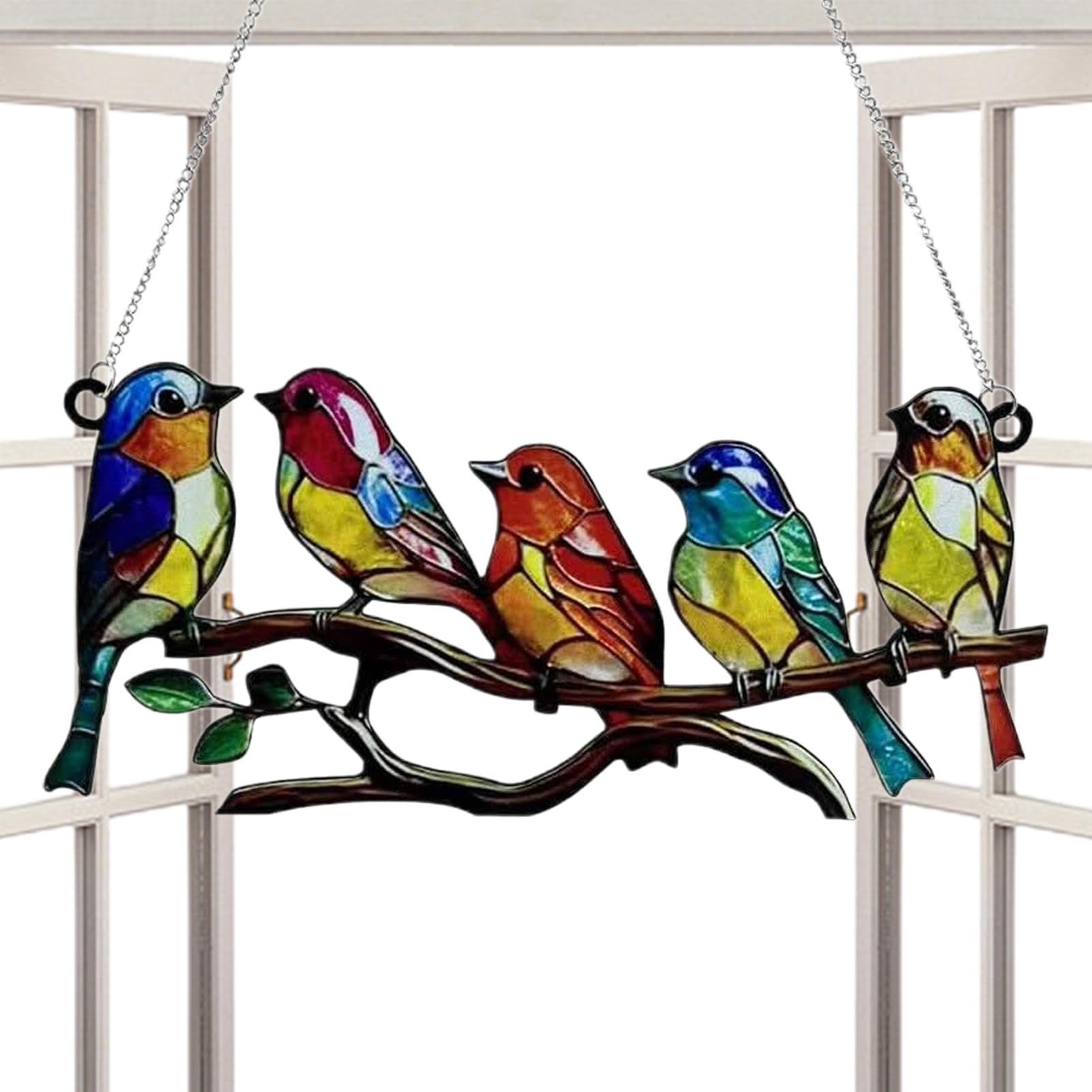 SOLUSTRE Metall Vogel Figur Mit Acrylbasis - Bunte Tischdekoration Für Zuhause