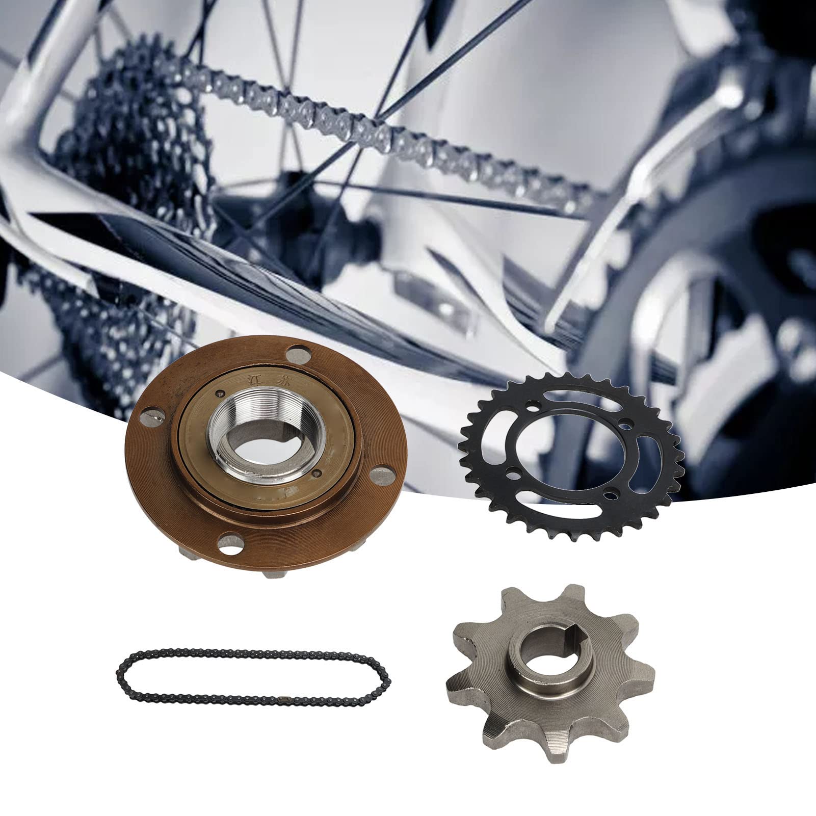 Kit De Piñón De Cadena 420, Juego De Transmisión Para Bicicleta Y Scooter De Aleación De Aluminio