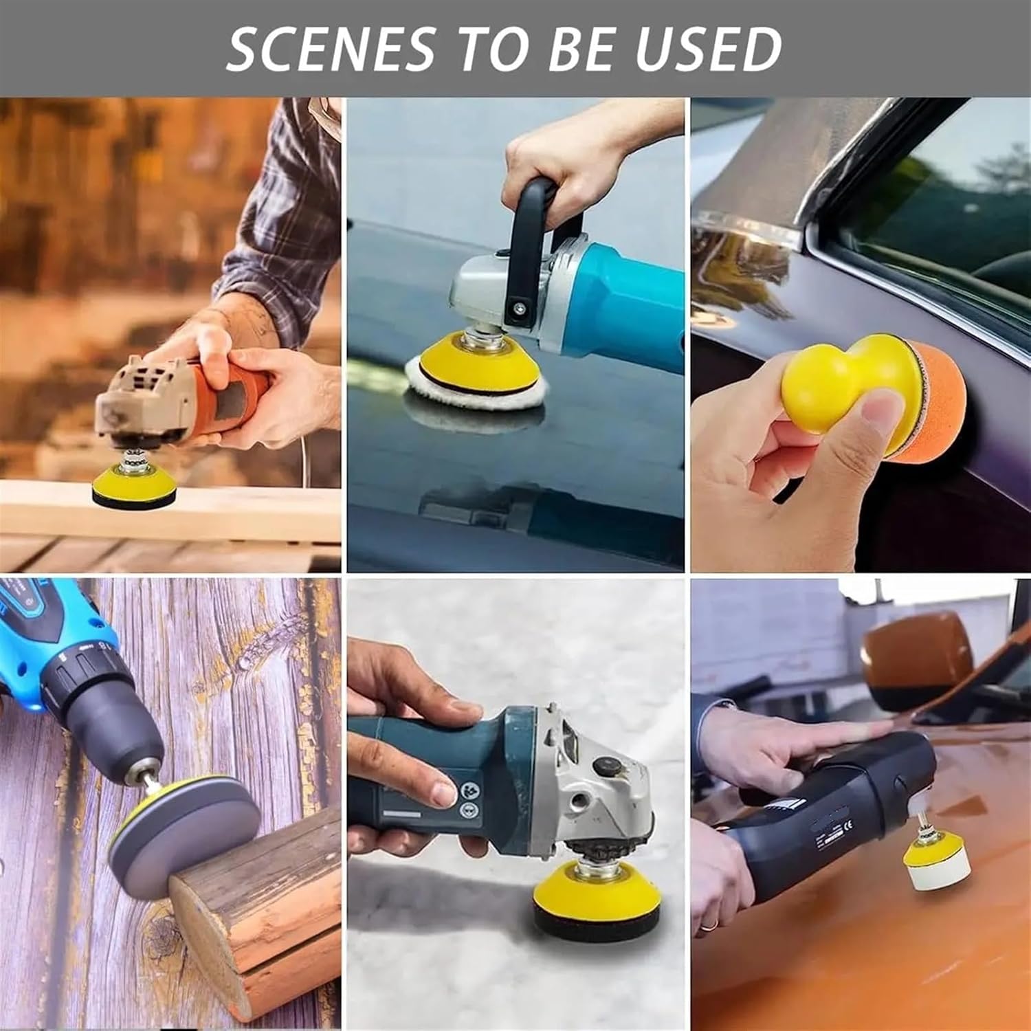 130Pcs/set 2 Inch Sanding Discs Hook Loop Wet Dry Sandpaper with Backing Plate Buffering Pad