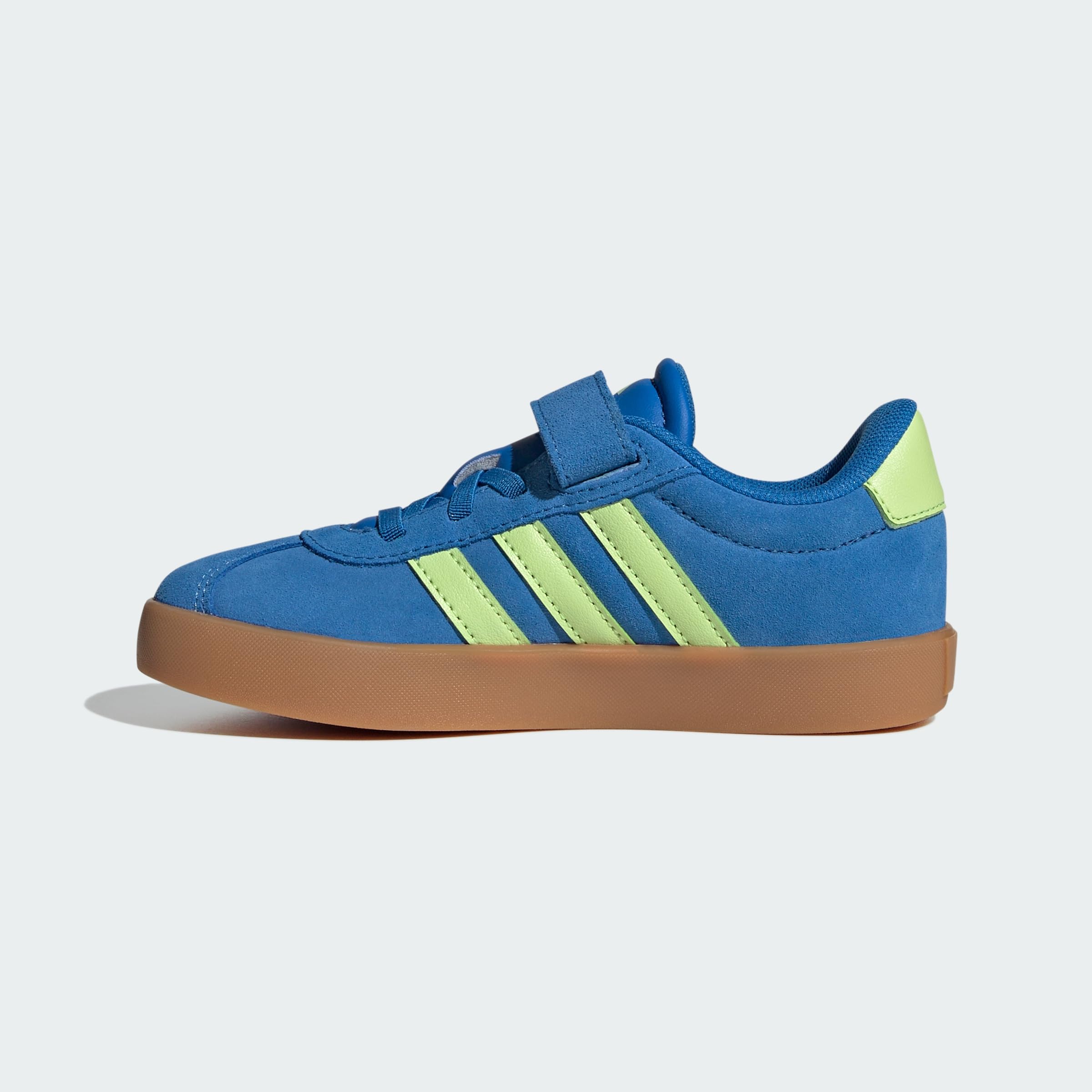 adidas Unisex - Bambini e Ragazzi VL Court 3.0 Hook And Loop Shoes Kids, Bright Royal/Pulse lime/GUM10, 32 EU