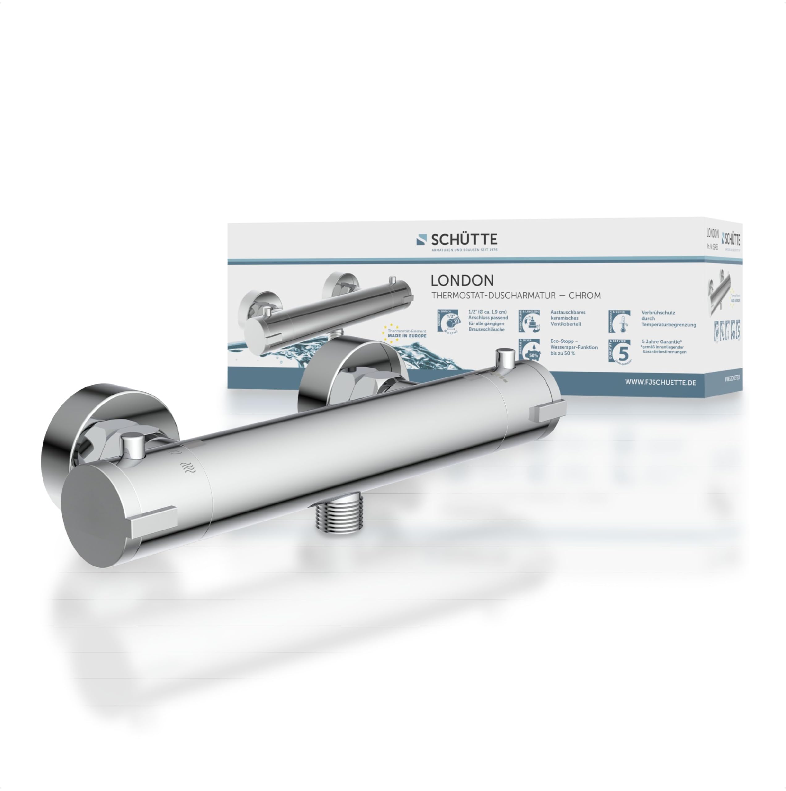 SCHÜTTE Robinet mitigeur thermostatique douche London