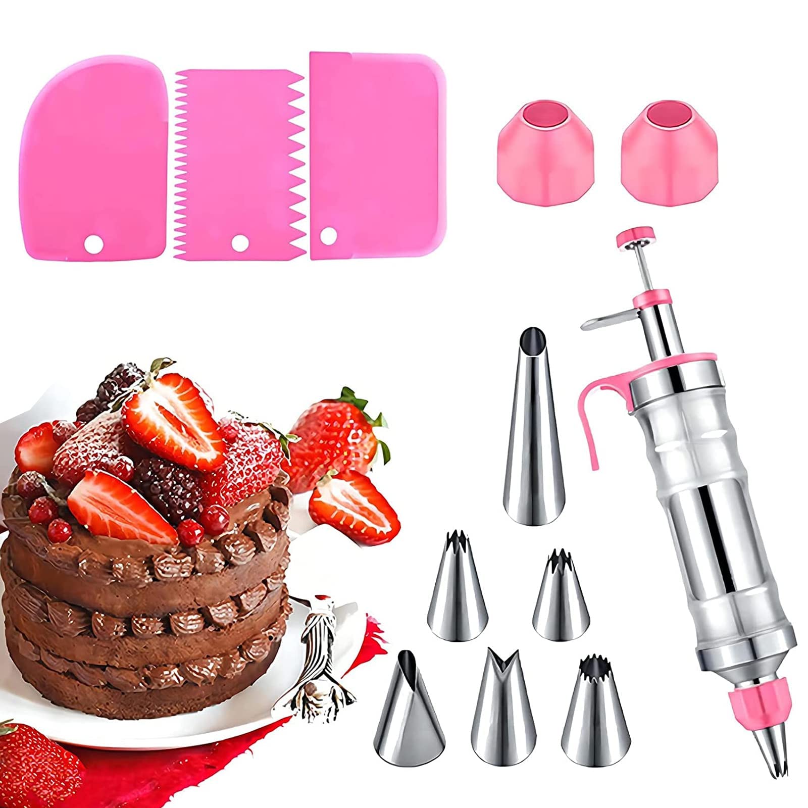 Seringue décorative pour dessert, seringue à crème, seringue à glaçage et ensemble de buses, ensemble de fabrication de crème, produits de boulangerie, outils décoratifs pour gâteaux à glaçage