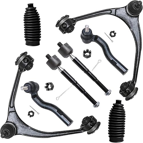 Miniatura 189 de Detroit Axle - Kit de brazos de control de extremo delantero RWD para Dodge Ram 03-06 2500 3500, 2 brazos de control superior con rótula 2 varillas